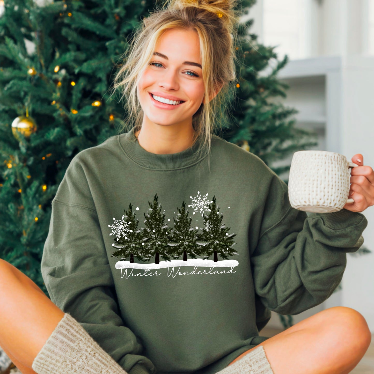 Winter Wonderland Trees DTF Print