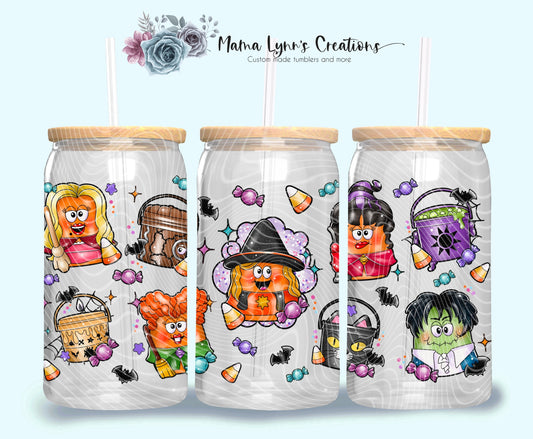 Sanderson Halloween Nuggets 16 oz Glass Can Wrap