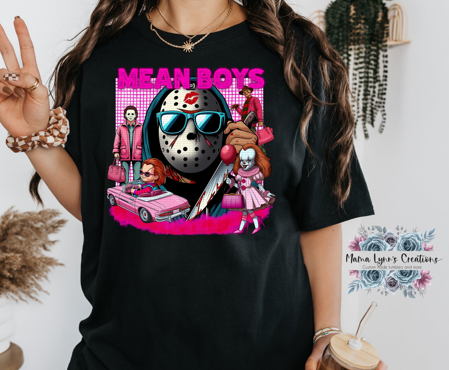 Mean Boys Pink Horror DTF Print