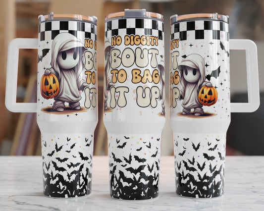 No Diggity Halloween 40 oz Tumbler Prints