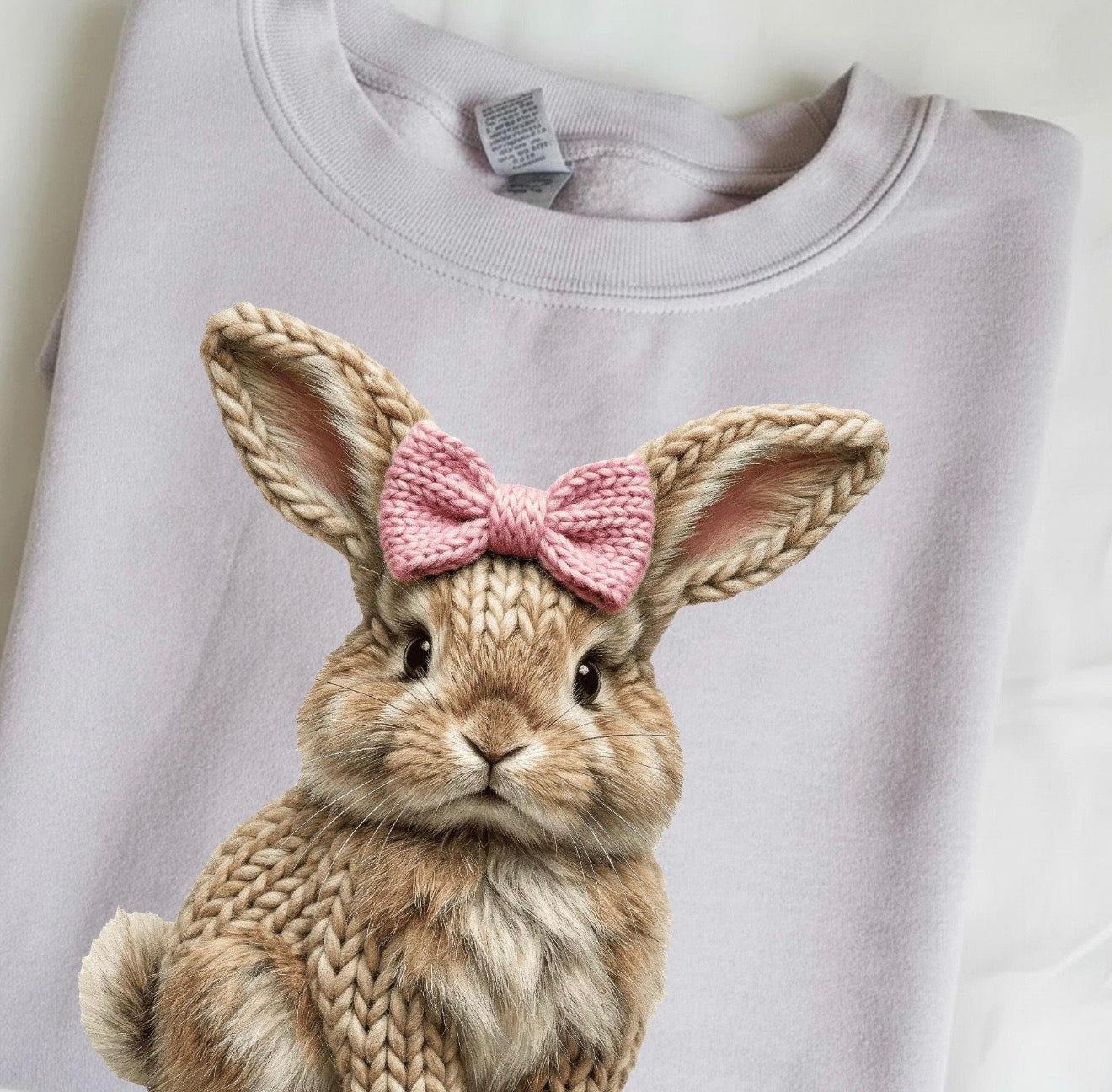 Realistic Bunny (Faux Crochet) DTF Prints