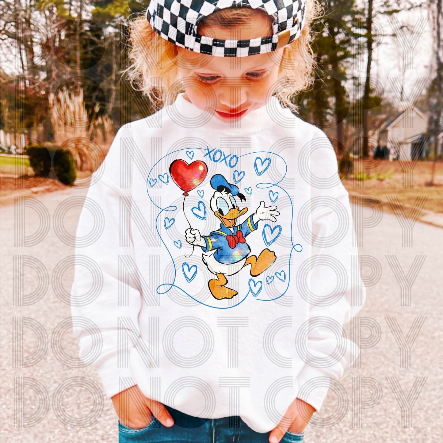 XOXO Donald Valentine DTF Prints