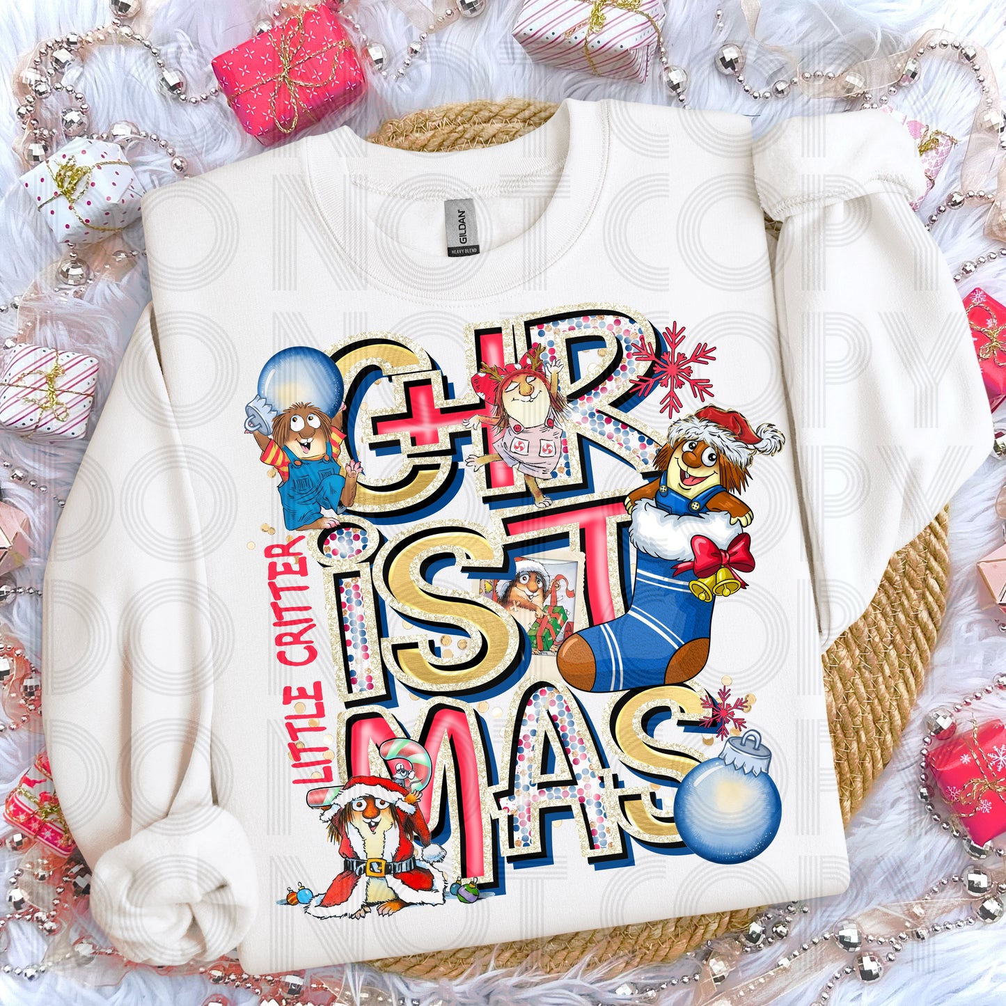 Little Critter Christmas DTF Prints