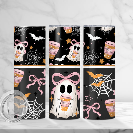 Coffee Bow Ghostie Tumbler Wrap