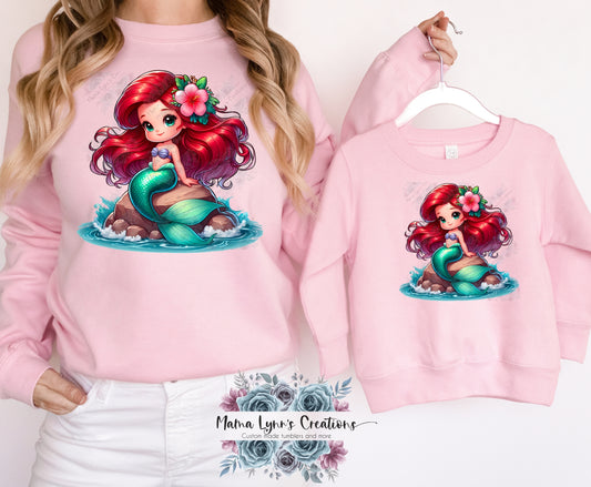 Baby Ariel Mermaid Htv Transfer