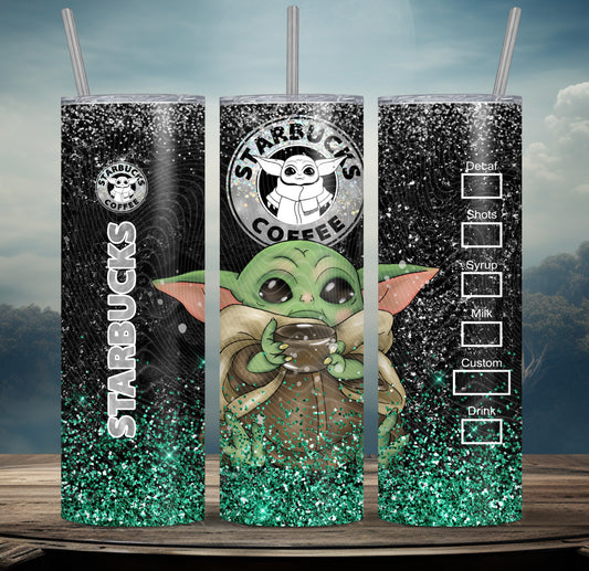 Baby Green Alien Glitter Coffee