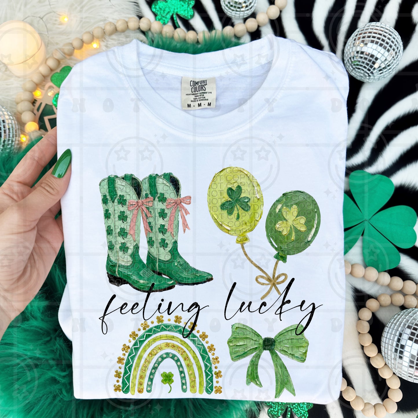 Felling Lucky Collage (Faux Paint) DTF Print
