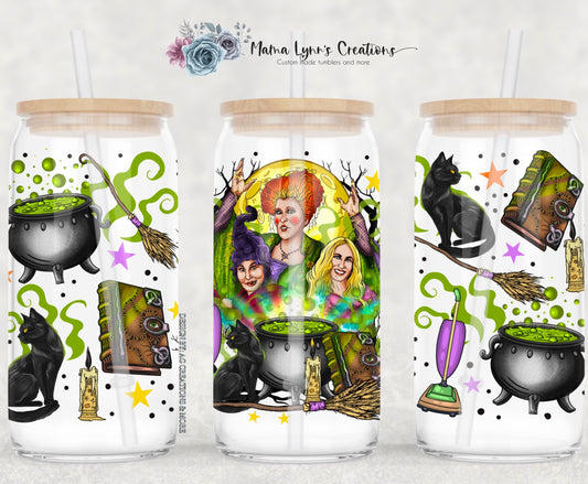 Witches Are Back 16 oz Glass Can Wrap