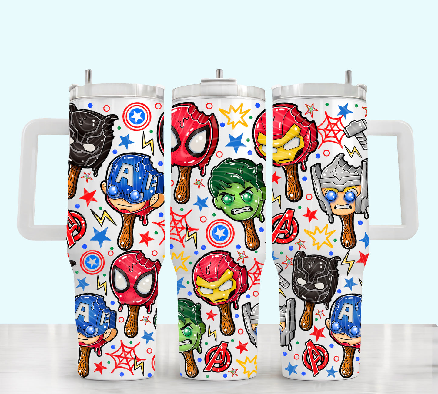 Marvel Hero Ice Cream 40 oz Tumbler Prints