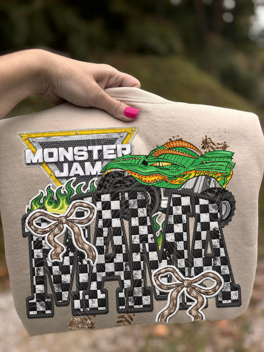 MJ Dragon Mama (with Bows) Faux Embroidery DTF Prints