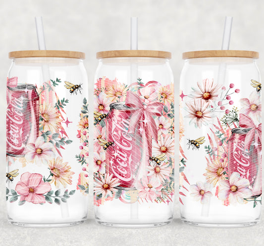 Watercolor Cola 16 oz Glass Wraps