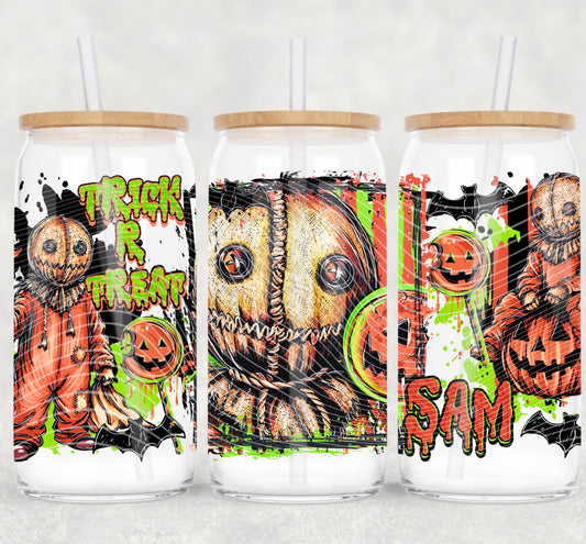 Horror Sam 16 oz Glass Wrap