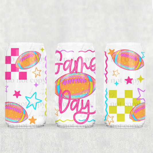 Colorful Game Day 16 oz Glass Wrap