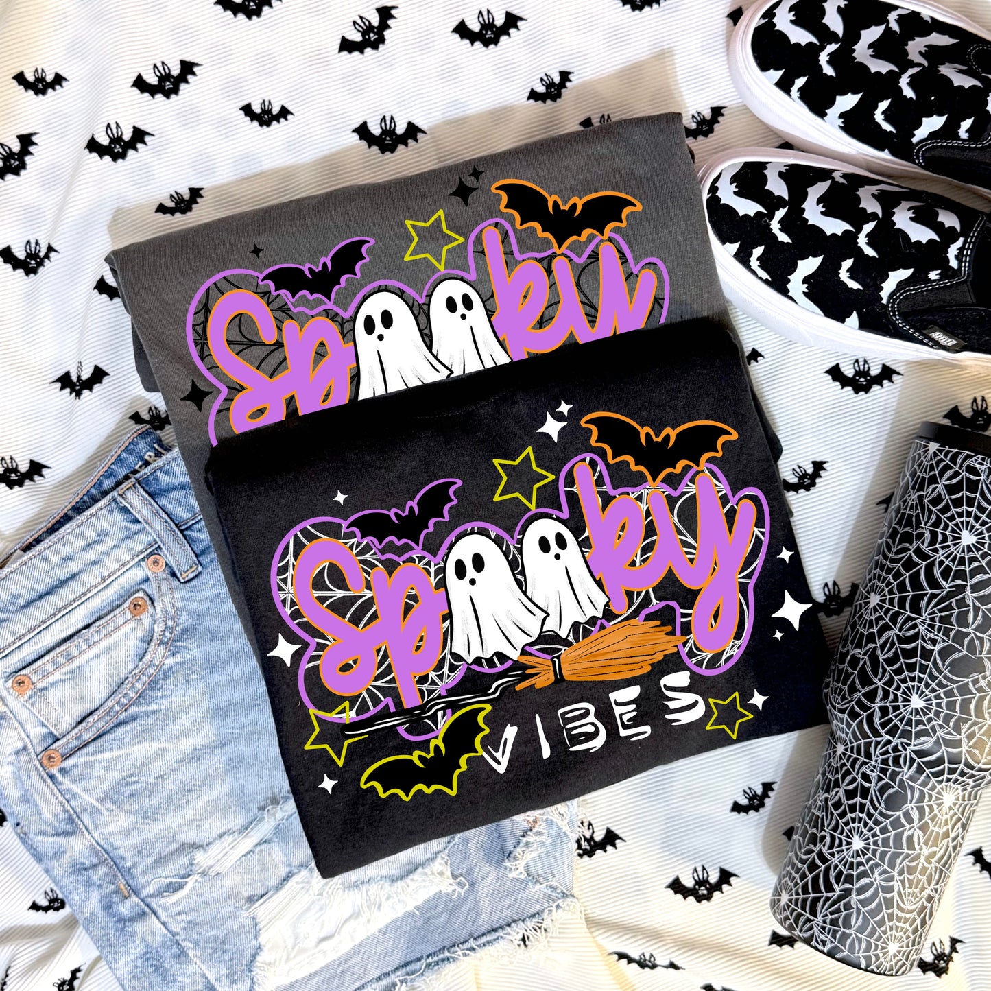 Spooky Vibes Cursive DTF Print