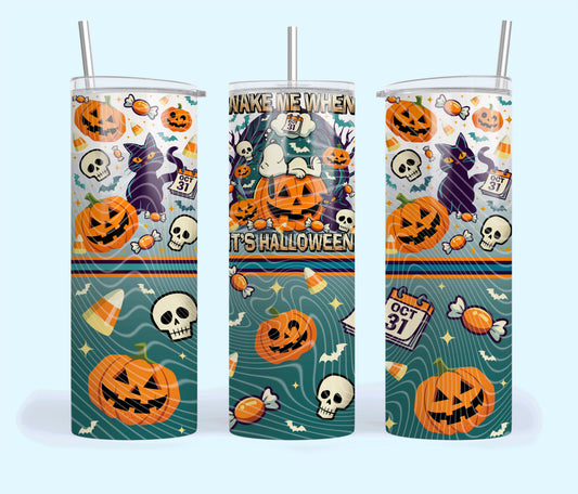 Wake Me When It’s Halloween Tumbler Wrap