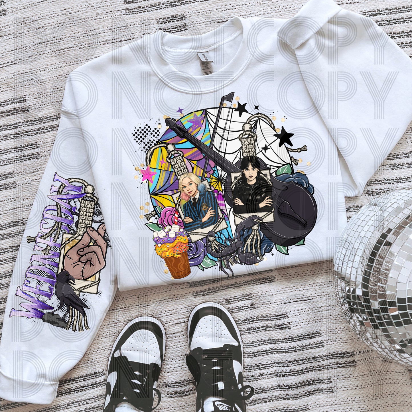 Wednesday Macrame DTF Prints