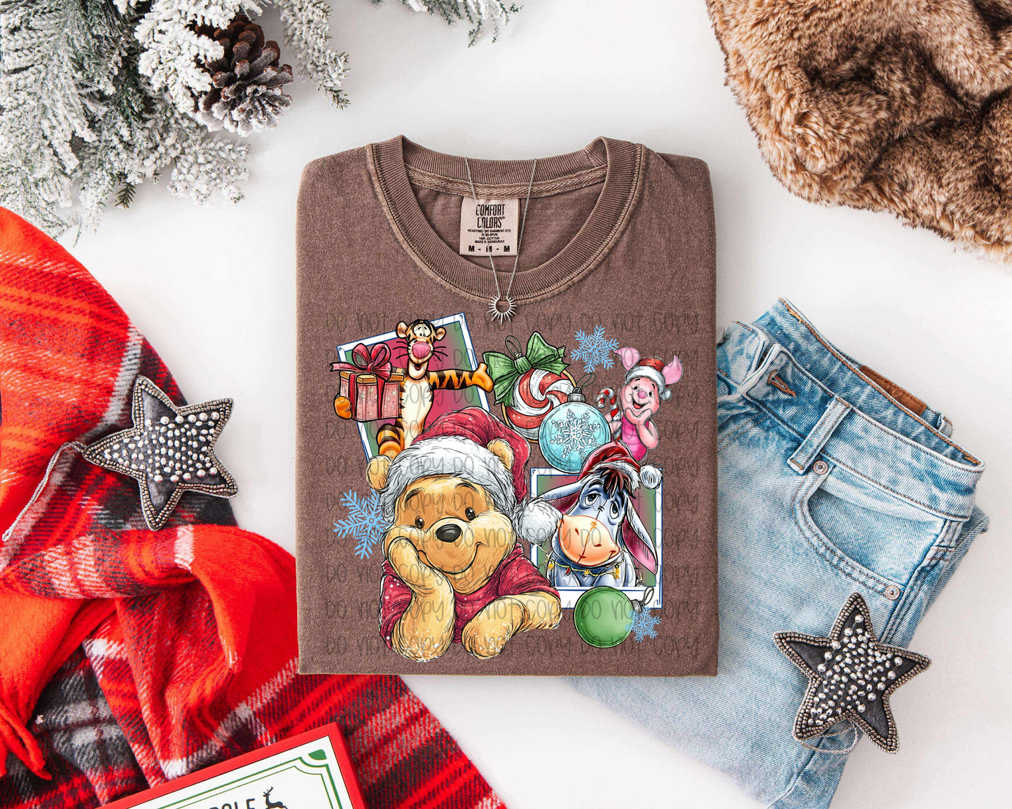 Christmas Hunny Bear Polaroid DTF Print