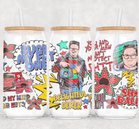 Delightful Derek Collage 16 oz Glass Wraps