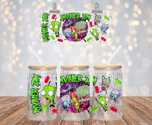 Invader Zim 16 oz Glass Wraps