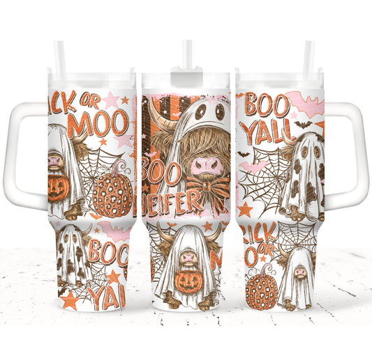 Boo Heifer 40 oz Tumbler Prints
