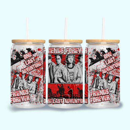 Friends Forever One Last Adventure 16 oz Glass Wraps