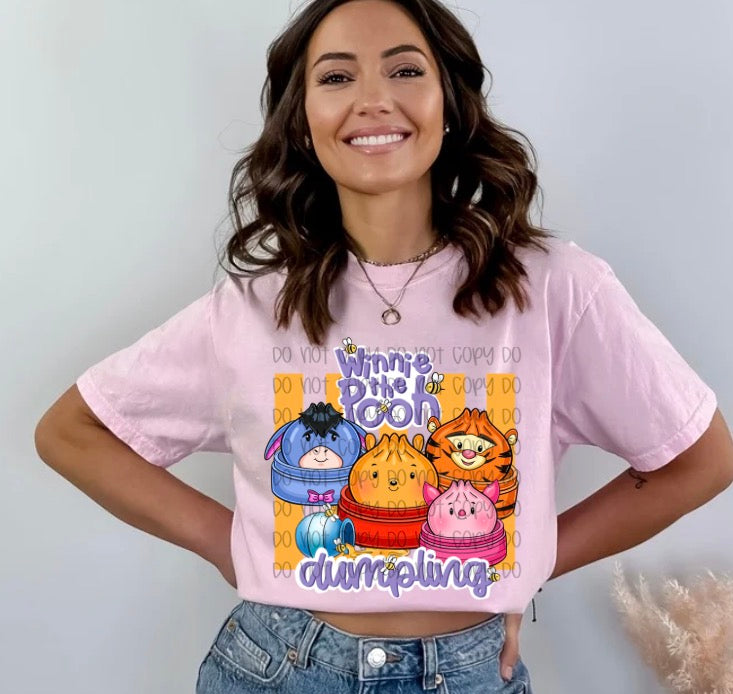 Pooh Friends Dumplings DTF Print