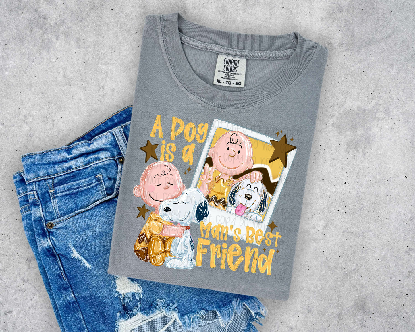 A Dog Is A Man’s Best Friend DTF Print