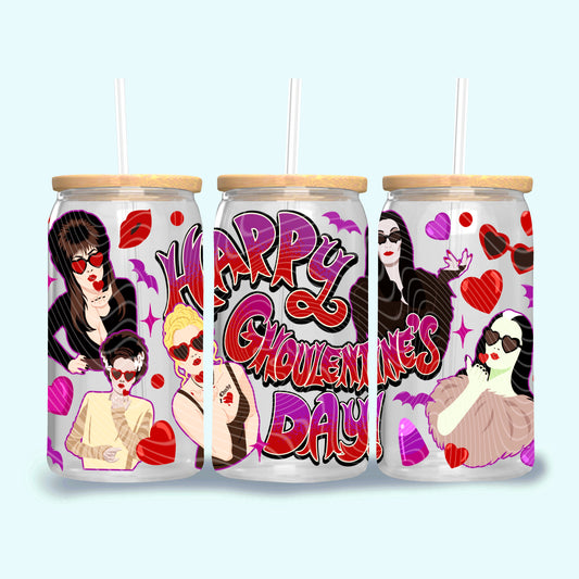 Happy Ghoulentine’s Day 16 oz Glass Wraps