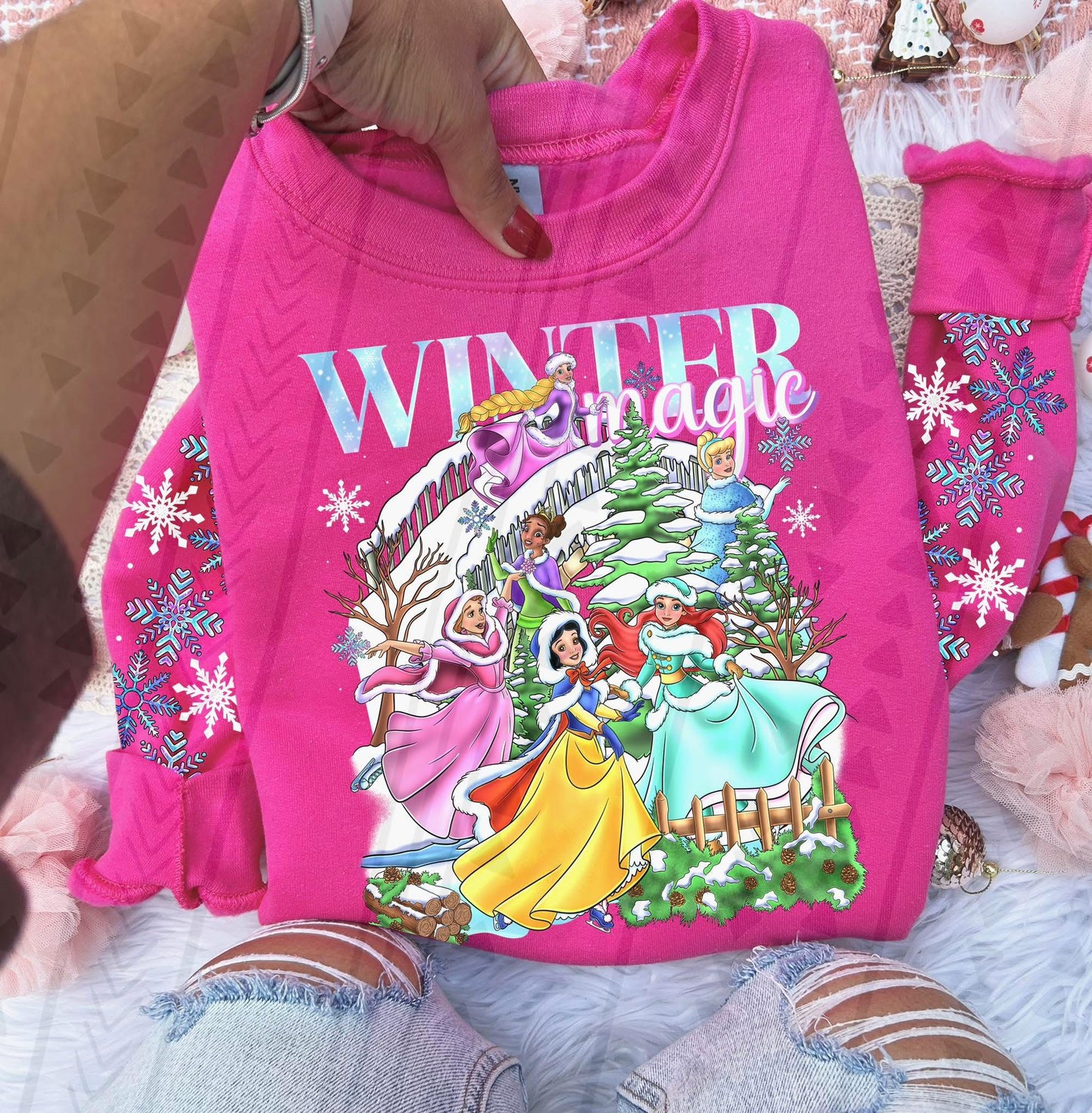 Winter Magic Princesses DTF Print
