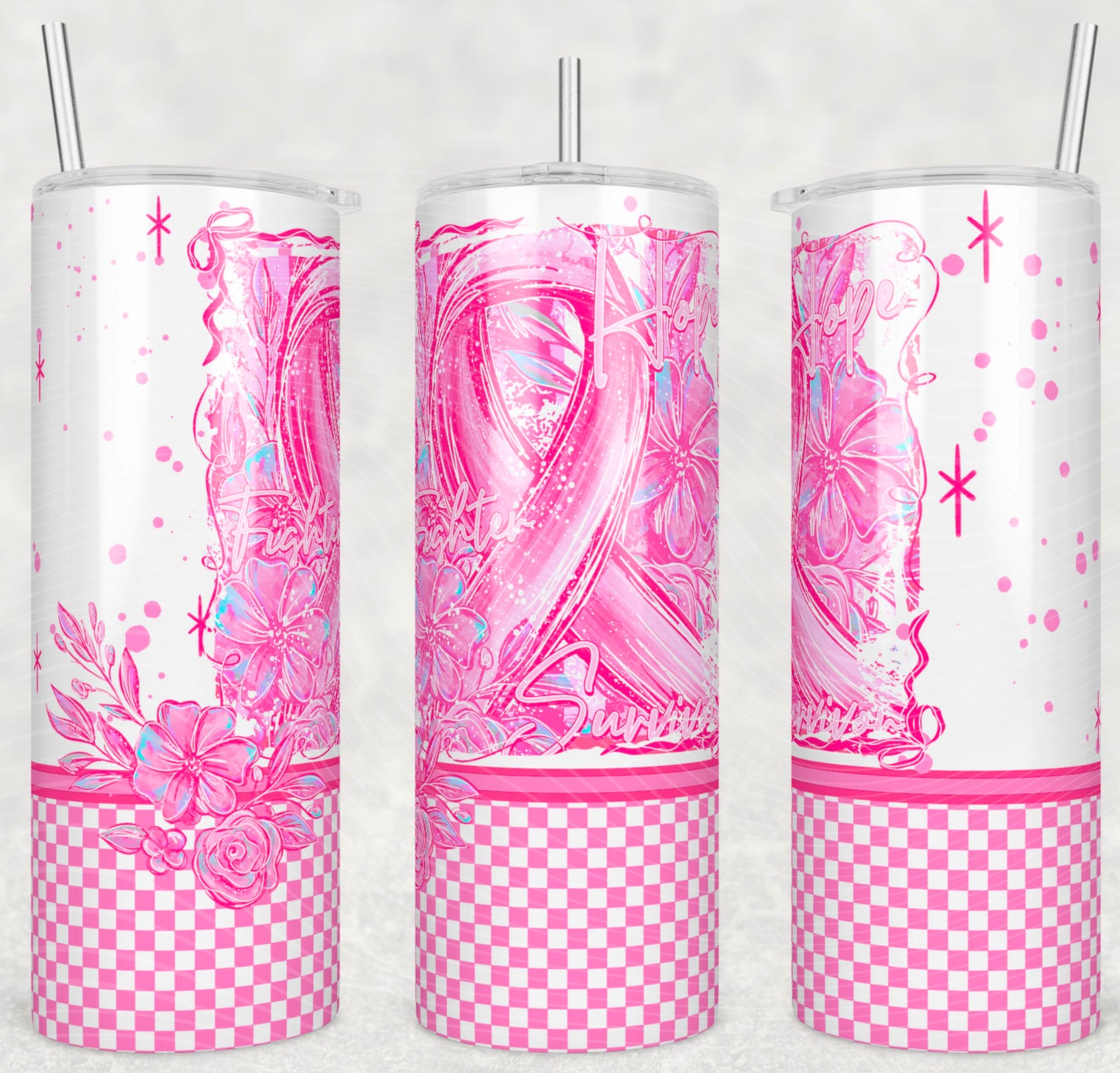 Breast Cancer Fighter Survivor Hope Tumbler Wrap