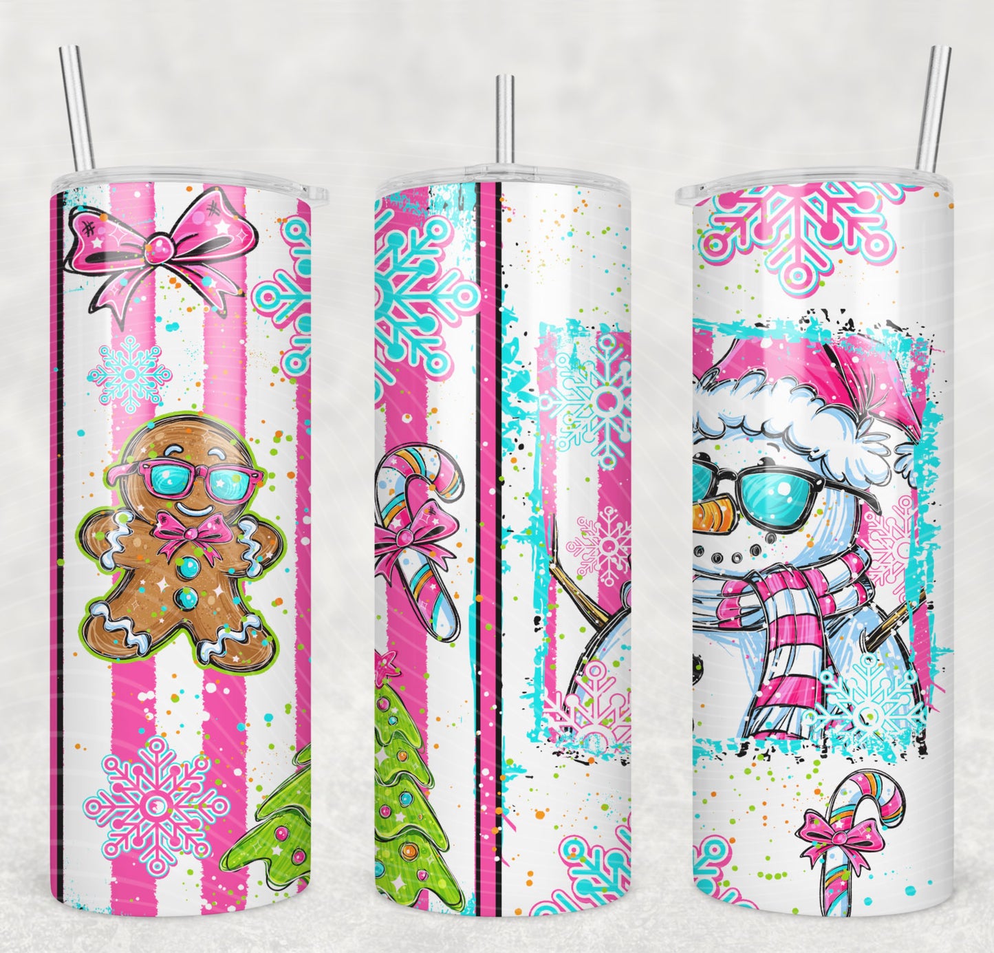 Cool Christmas Snowman Tumbler Wrap