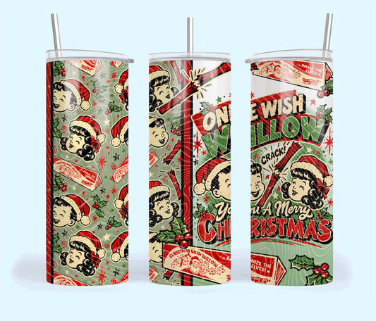 One Wish Willow You A Merry Christmas Tumbler Wrap