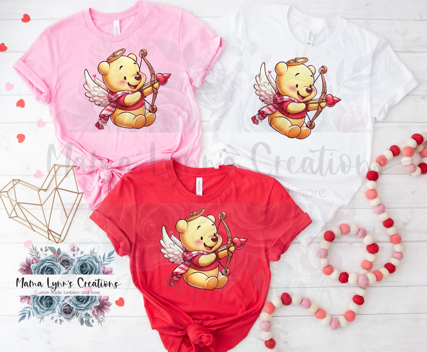 Cupid Honey Bear Valentine Htv Transfer