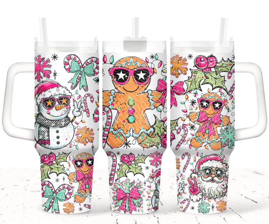 Doodle Gingerbread 40 oz Tumbler Print