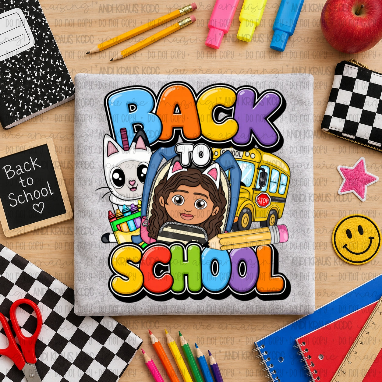 Back To School Gabby DTF Print