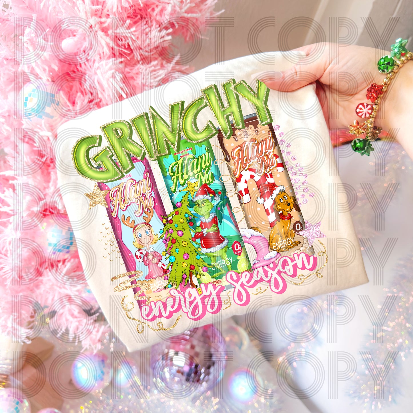 Grinchy Energy Season  DTF Print