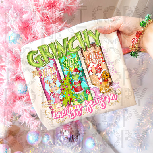 Grinchy Energy Season  DTF Print