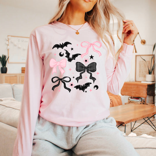 Girly Bats And Bows DTF Prints