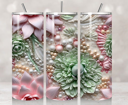 3D Succulents and Pearls