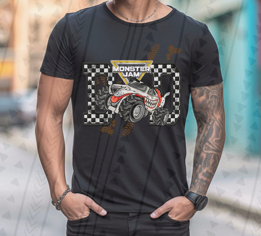 MJ Dalmatian Dad Faux Embroidery DTF Prints