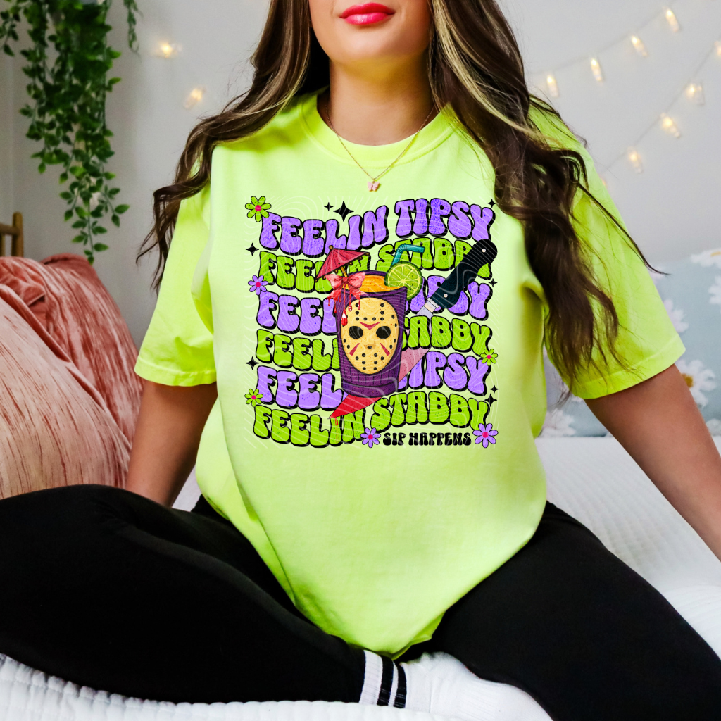 Feelin Tipsy Feelin Stabby Jason DTF Print