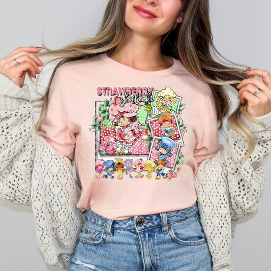 Strawberry Girl Polaroid DTF Print