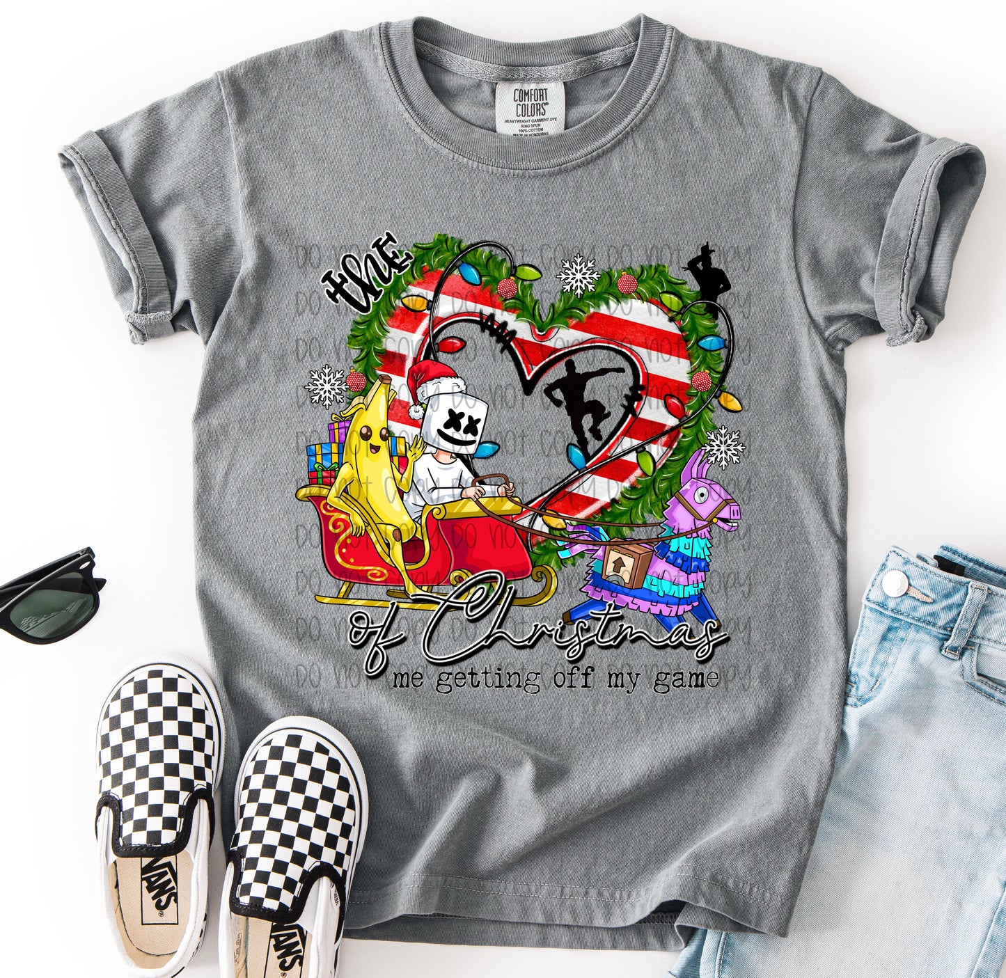 The Heart Of Christmas Me Getting Off My Game (Fortnite) DTF Print