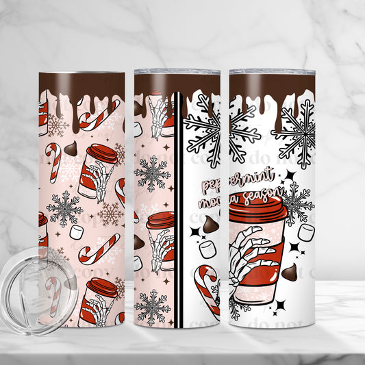 Peppermint Mocha Season Tumbler Wrap