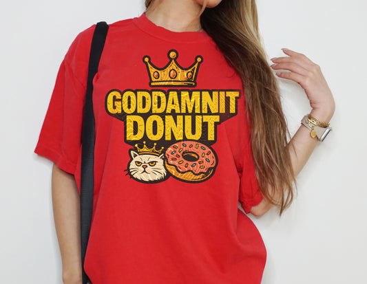 GodDamnit Donut DTF Print