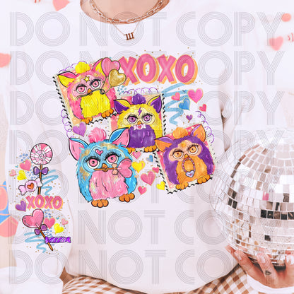 XOXO Furbee Stamps DTF Prints