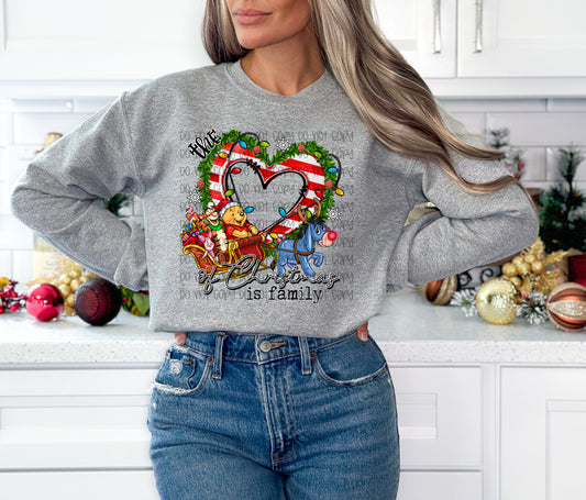 The Heart Of Christmas Is Family DTF Print