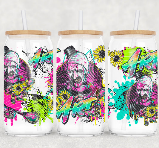 Horror Art 16 oz Glass Can Wraps