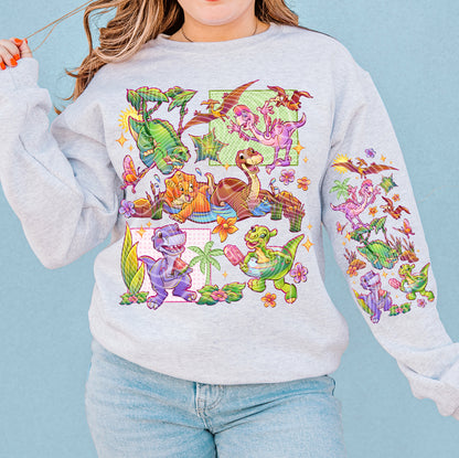 Summer Dinosaur Friends DTF Print