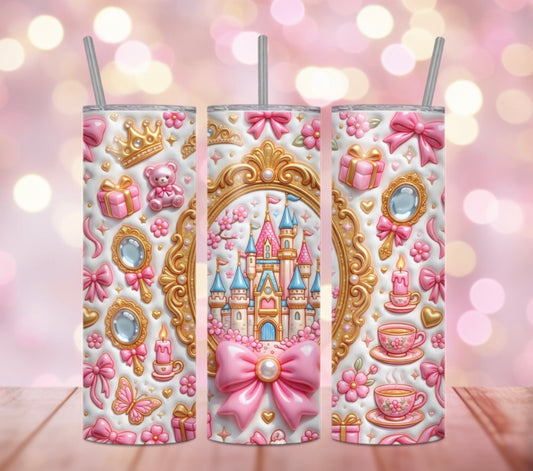 Pink Coquette Castle Tumbler Wrap